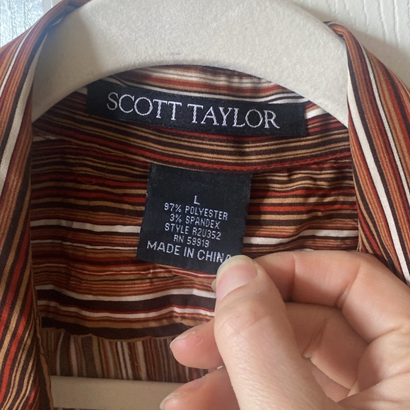 Scott Taylor Vintage Pleated Striped Blouse - Picture 5 of 6